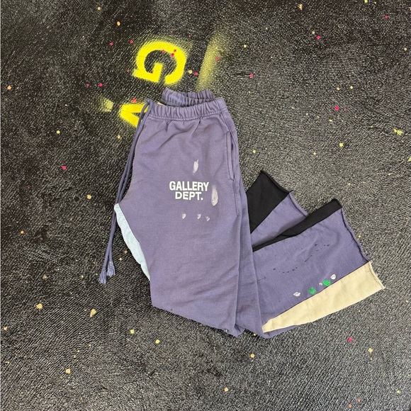 Gallery Dept Purple Sweatpants Relaxed Fit Joggers